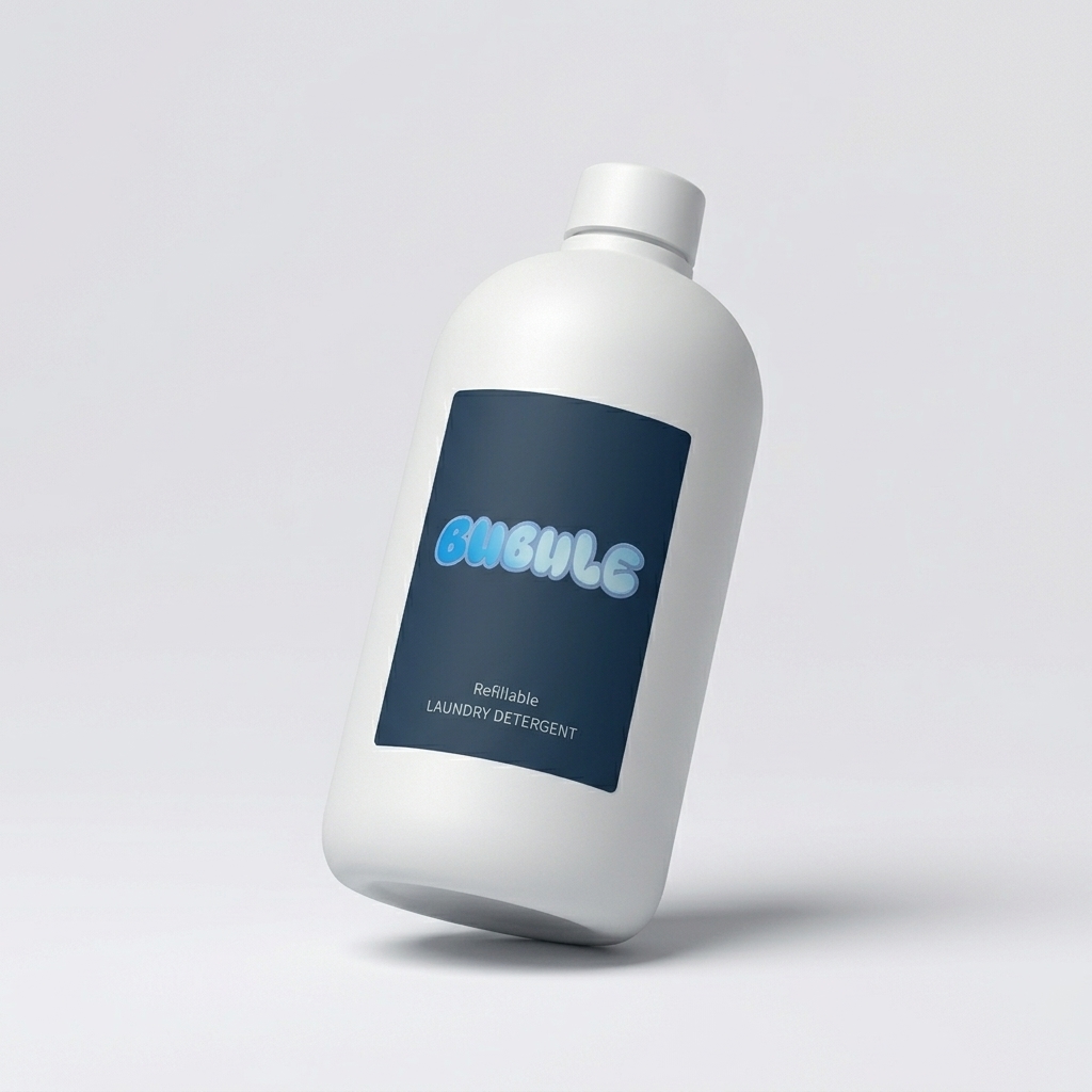 Bouteille rechargeable de détergent à lessive Bubule